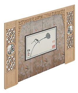 背景墻模型素材