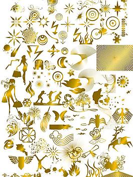 金色花纹 素材图片