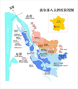 波爾多酒莊地圖
