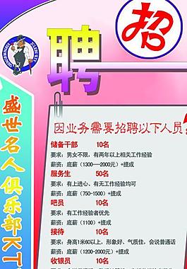 ktv俱樂部招聘展架圖片