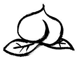 黑白桃子