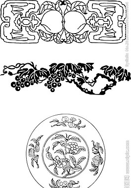 桃子花紋