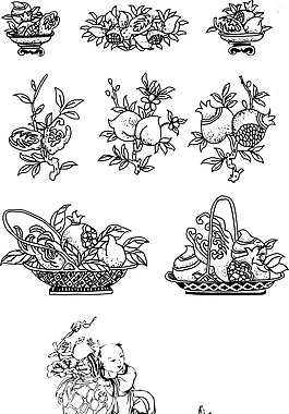 黑白花纹