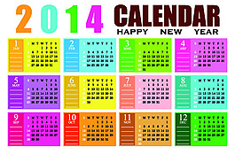 2014年掛歷設計