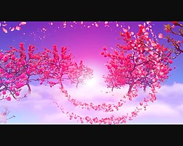 桃花樹背景視頻素材