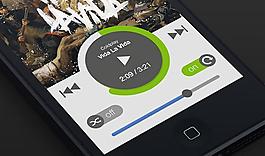 iphone音樂播放器ui界面