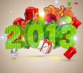 2013新年卡片矢量素材五