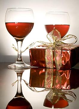 禮品與紅酒圖片