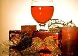 禮品與紅酒圖片