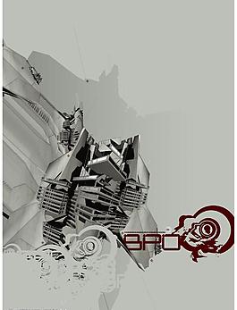 前衛(wèi)數(shù)碼抽象電腦合成psd分層素材圖片