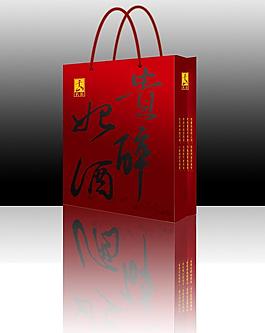 紅酒手提袋（平面圖）圖片
