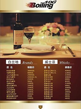 酒水單圖片
