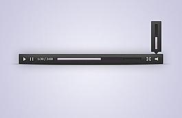 mac風格的媒體工具欄psd