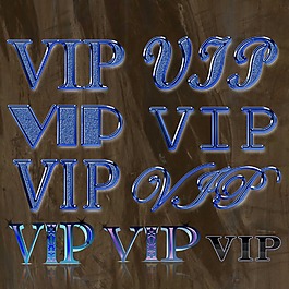 VIP字體 高檔渡藍VIP字