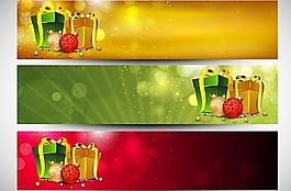 圣誕節(jié)橫幅banner矢量素材二
