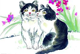 中国画--猫(51张)图片