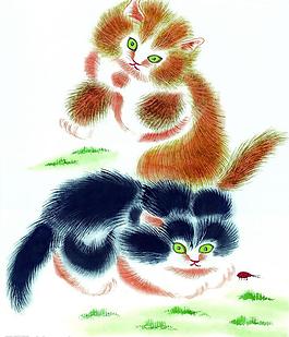 中国画--猫(51张)图片