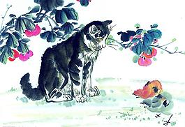 中国画--猫(51张)图片