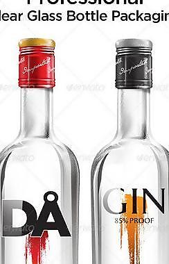透明葡萄酒瓶设计图片