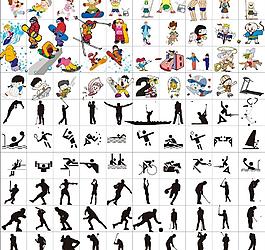 体育人物矢量图片