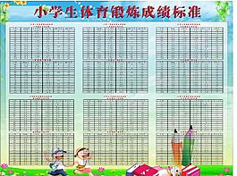 小學生體育達標成績標圖片