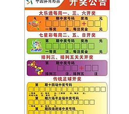 體育彩票開獎公告圖片