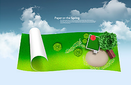 高清PSD分層素材春天盎然