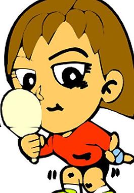 卡通乒乓球運動人物圖片