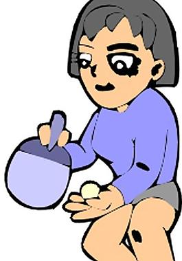 乒乓球 卡通運(yùn)動(dòng)人物圖片