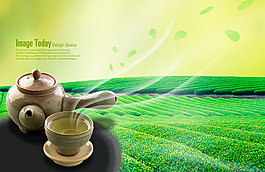 高清PSD分層素材茶文化
