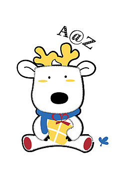 服裝T恤卡通圖案 鹿圖 卡通圖案
