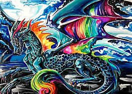 酷炫龍插畫圖片