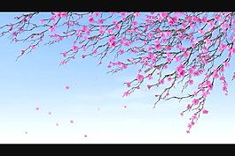 桃花背景視頻素材模板下載