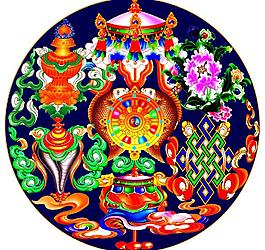八寶圓畫圖片