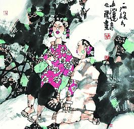 一池綠波半池蓮圖片