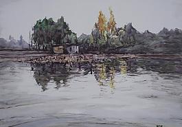 布上丙稀 魚塘守候圖片