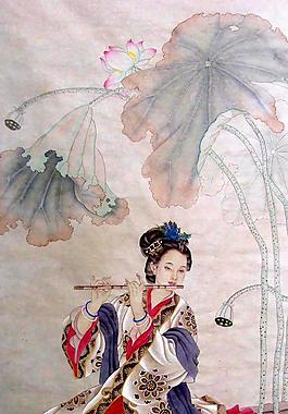 工筆仕女圖片