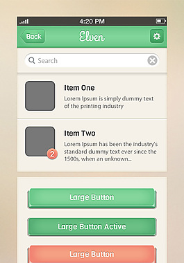 iPhone手機界面PSD分層素材
