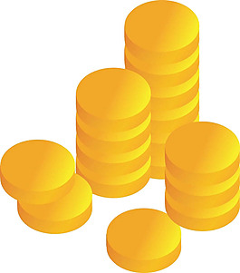 黃色金幣素材