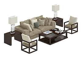 布藝沙發(fā)素材模型