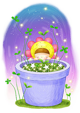 花盆里的天使
