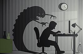 恐怖元素背景矢量圖片