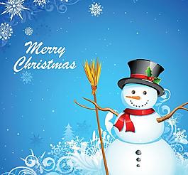 圣誕節(jié)雪人背景圖片