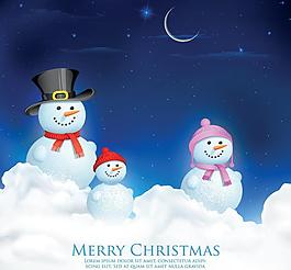 圣誕節(jié)雪人背景圖片