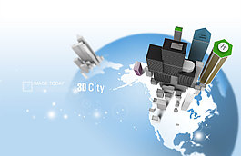 高清PSD分層素材宜居城市