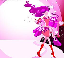 購(gòu)物少女圖片