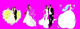 婚礼人物插画图片
