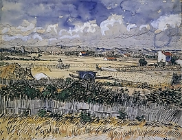 豐收，藍(lán)色手推車