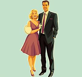 復(fù)古人物廣告圖片