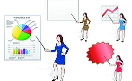 辦公成功女性簡報中圖片